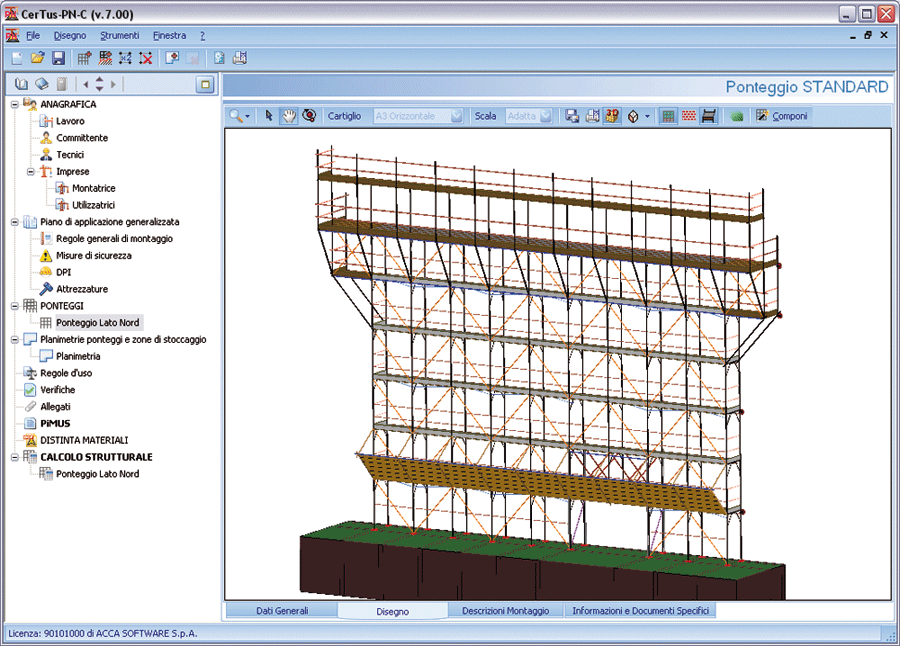 Esempio schema ponteggio