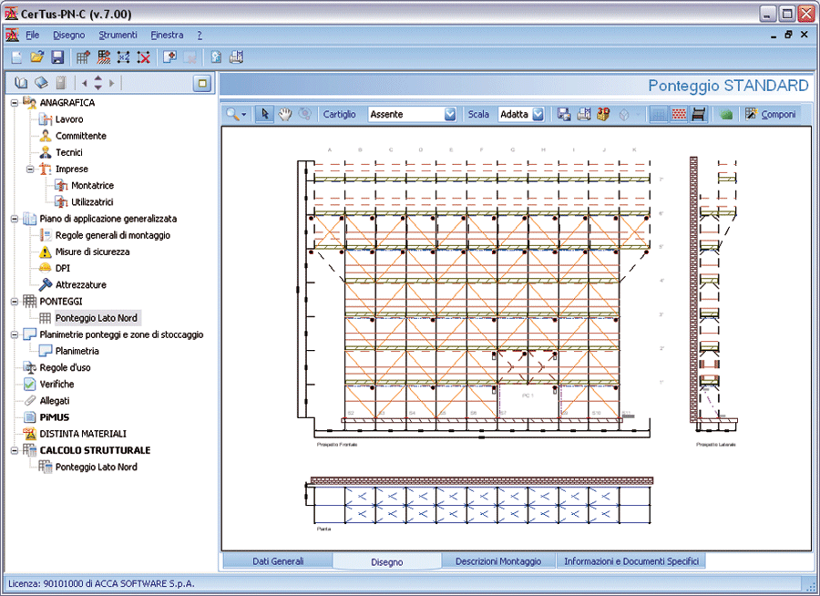 Esempio schema ponteggio
