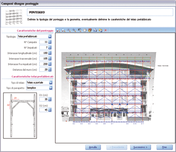 CerTus-PN - Disegno del ponteggio