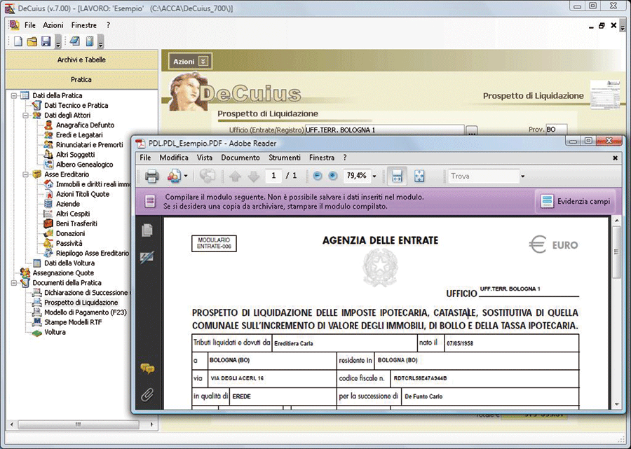 Modello domanda voltura catastale editabile
