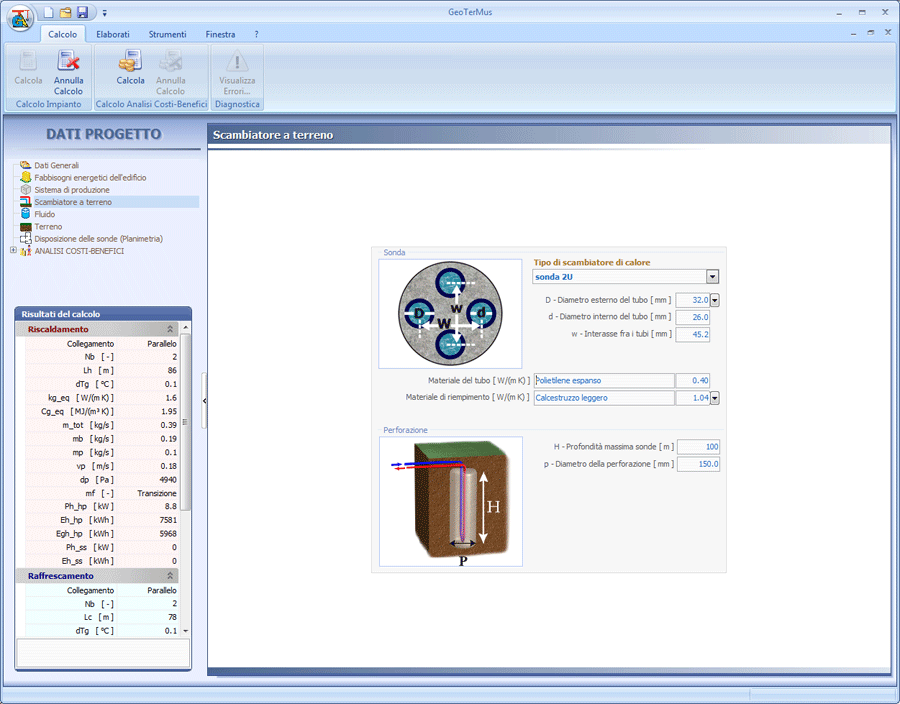 Schema impianto geotermico dwg