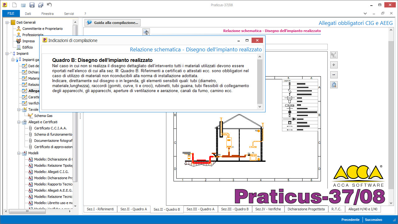 Compilazione allegati tecnici obbligatori gas