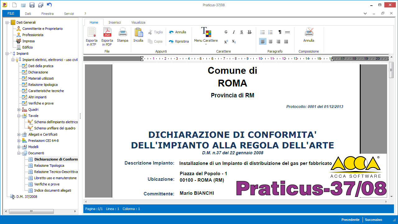 Dichiarazione di cx - Comune di CASTEL DI IUDICA