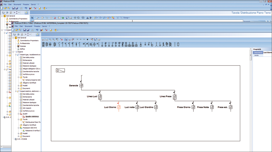 Schema impianto elettrico dm 37 08