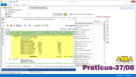 Relazione tipologica del materiale usato con Praticus-37/08 di ACCA software Relazione tipologica del materiale usato con Praticus-37/08 di ACCA software