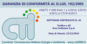 Certificato Conformità UNI/TS 11300:2014