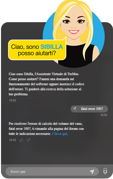Sibilla - Assistente virtuale di TerMus con AI