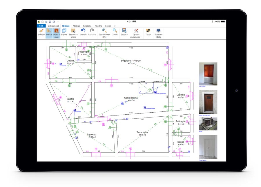 Rilievo edile Tablet - BlockNotus - ACCA software