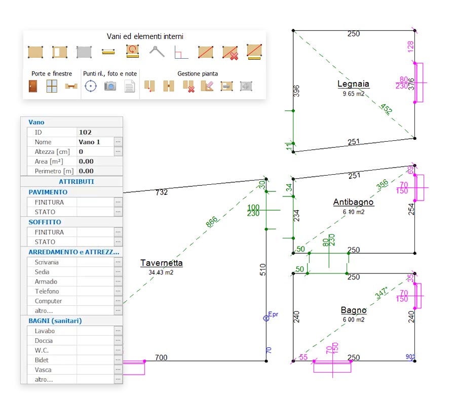 Inserimento e definizione dei vani - ACCA software