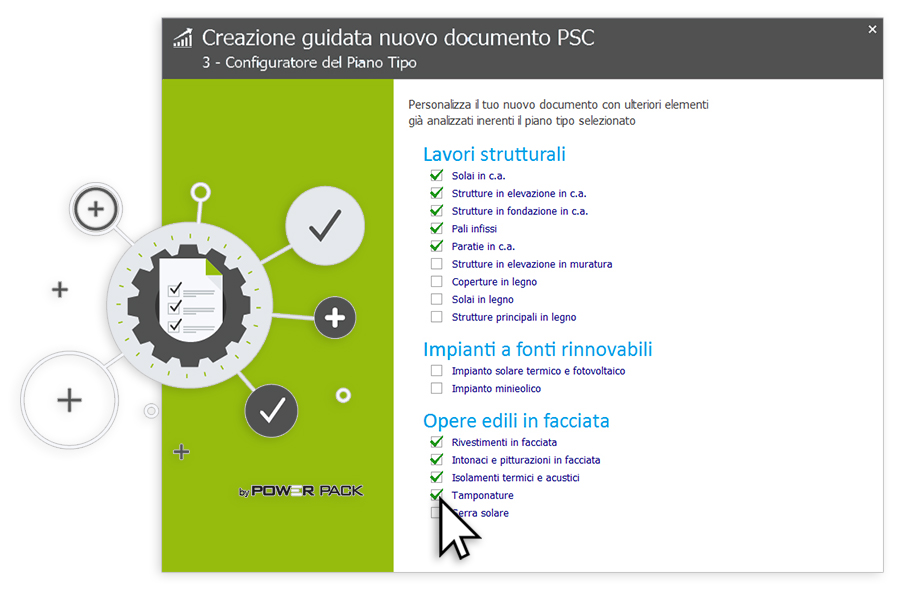 Configurazione guidata dei piani di sicurezza