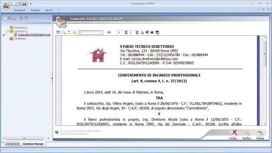 Calcolo parcella e compenso professionale dm 140/2012 acca software Costo cila architetto