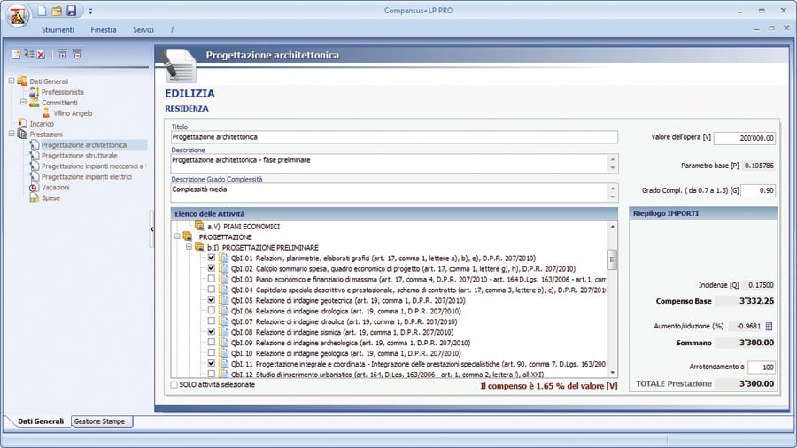 Software Calcolo Parcelle Dm 140 2012 Compensus Pro Acca Software