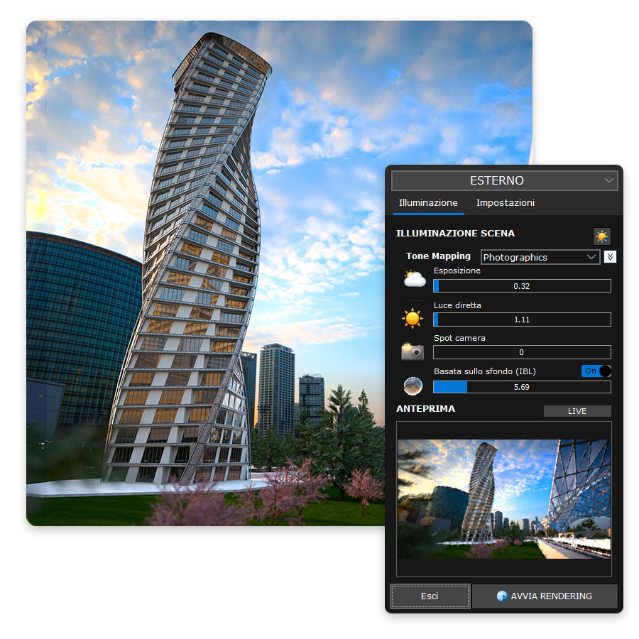 Rendering Software Archittetura - Edificius+AIrBIM - ACCA software